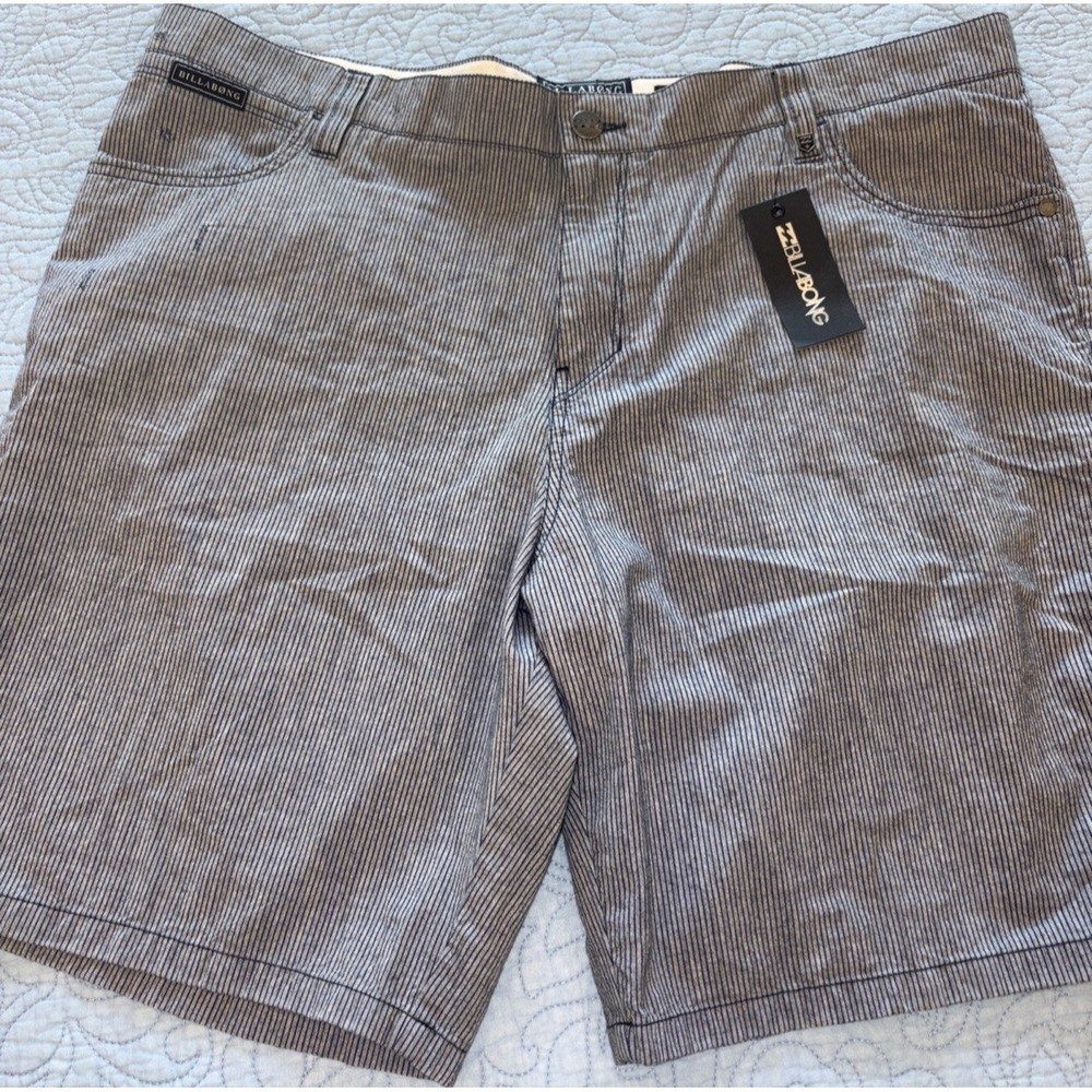 Billabong Short Cuts NWT Men's Size 40 Cotton Striped Shorts‎ Casual